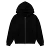 Estilo callejero hip-hop transfronterizo europeo y americano, diseño de doble cremallera, chaqueta con capucha de doble capa, sudadera retro casual de manga larga con bolsillos
