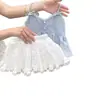 Conjunto de Roupa de Verão para Meninas, Top de Renda Estiloso Estilo Coreano com Amarração no Pescoço, Conjunto Versátil Doce de Duas Peças com Saia Curta para Crianças