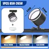 Luz de riel GX53 transfronteriza de 110v sin fuente de luz principal, uso comercial para salas de estar, tiendas de ropa y salas de exposiciones, foco de riel LED de tres colores