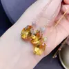 Colgante de citrino natural para mujer, gemas de partículas grandes, piedra principal 10x14mm, directo de fábrica, explosiones de fábrica