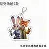 Llavero Zootopia Acrílico Grueso Doble Cara Muñeca Judy Merchandising de Película Colgante para Mochila