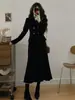 Conjunto nuevo de otoño e invierno para mujer talla grande estilo Hepburn: Conjunto de dos piezas: chaqueta de pana entallada a la cintura + falda de cola de pez
