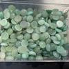 Directo de fábrica piedra natural Jade Dongling superficie de anillo redondo superficie de tambor borde tejido joyería accesorios de joyería diy