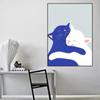Pôster Minimalista Abstrato Gato Desenho Animado e Mulher da Lua Jit Dropshipping Tela de Alta Definição E-commerce Transfronteiriço Tiktok