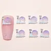 Nuevo Modelo Animal Caracol Dibujo Animado Accesorios Luminosos para Uñas Resina Piezas Pequeñas Aretes DIY Accesorios para Decoración de Uñas