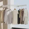 Perchero Invisible para Balcón sin Taladro, Barra de Ropa Invisible para Montar en Pared del Hogar, Tendedero Plegable para Exteriores