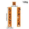 Conjunto de três peças de bandeira de cortina de porta de Halloween transfronteiriça, Banner de pendurar de Natal, Bandeira de pendurar, Bandeira de puxar, Decorações de shopping, Atmosfera festiva
