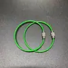 Llavero de anillo de cable de acero para punto de acero anillo de cable de acero inoxidable con recubrimiento de plástico anillo de cable de acero con recubrimiento de plástico hebilla de cierre de cable de acero con recubrimiento de plástico gran cantidad negociable
