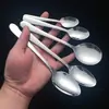 Cuchillo, Tenedor, Cuchara de Acero Inoxidable, Cuchillo para Filete de Hotel, Tenedor de Cena, Cuchara para Sopa, Cuchara Redonda, Cuchara y Tenedor de Postre de Restaurante, Juego de Vajilla Occidental para el Hogar