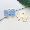 Azul Lago Gotejamento de Óleo Mamadeira Floco de Neve Laço Coração Pingente Acessórios Artesanais Pulseira Colar Acessórios de Joia