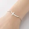 Pulseira Cruz Geométrica Irregular de Aço Inoxidável Estilo Frio Transfronteiriça Simples INS Leve Luxo Retrô