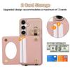 Capa para Celular Samsung S26 Ultra Transversal com Porta-Cartões, S25 S24 Fe Capa Protetora de Celular com Porta-Cartões Xadrez