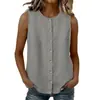 Camisa sin mangas de botones estilo bohemio para mujer, estilo nuevo europeo y americano 2026, con chaleco suelto de un solo botón a un lado