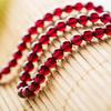 Contas de Granada Vermelha Vinho Natural Acessórios de Pulseira de Miçangas Semiacabadas Feitas à Mão Corrente Longa Pulseira de Miçangas Joias Atacado