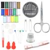 10 herramientas traje doméstico kit de costura caja viaje hecho a mano caja de costura creativa portátil costura costura