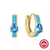 Pendientes de botón de plata de ley 925 color diamante gota de dopamina aceite ear buckle pendientes europeos y americanos más vendidos esmalte temperamento joyería para orejas