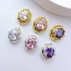 Cuentas Espaciadoras Multitaladro Chapadas en Oro con Circonita de Alta Retención de Color para Pulseras y Collares, Accesorios de Joyería Hechos a Mano para DIY, Materiales para Ensartar