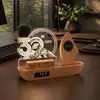 Carregador sem fio, celebração de aniversário corporativo, relógio de reunião anual, calendário, porta-canetas, item de presente, chip, luminária de noite criativa em acrílico