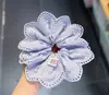 Fofo Doce e Bonito Renda de Alto Valor Renda Elástico de Cabelo Intestino Grosso Corda de Cabelo Acessórios de Cabelo Flor de Cabelo Penteado Rabo de Cavalo Corda de Cabelo de Tendão Elástico Acessório de Cabeça