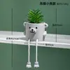 Sencilla creativa muñeca de pies colgantes cilindro de cemento simulación planta suculenta maceta sala de estar decoración del hogar fabricantes mayoreo