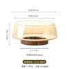 Plato de Fruta de Vidrio de Madera de Acacia Estilo Japonés, Alto Valor Estético para Platos Fríos, Frutas Deshidratadas, Dulces, Bocadillos, Exhibición, Montaje, Almacenamiento y Presentación