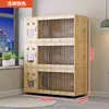 Villa Gato Espacio Jaula de Gato de Lujo Tienda de Mascotas Casa para Gatos Hogar Nido para Gatos de Interior Gabinete para Gatos Otros Tapetes para Arenero de Gato