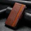 Funda de Piel para Teléfono con Ranura para Tarjeta, Estilo de Negocios, Modelos Empalmados A25E/A56/A36/A55 para Samsung A57/A17