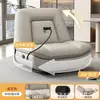 Poltrona reclinável individual moderna e minimalista com design de suporte segmentado, um sofá confortável e relaxante para quartos e uso doméstico