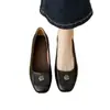 Zapatos Cuadrados de Piel Suave Vintage para Mujer 2026 Nuevo Estilo Otoño Camelia Poco Profundo Versátiles Franceses de Suela Suave para Ponerse Fácilmente