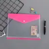Bolsa de Documentos A4 para Atacado Bolsa de Contrato Clip de Armazenamento Bolsa de Folhas Soltas com 11 Furos Cor Bolsa Rolo para Teste de Estudante Bolsa Transparente com Fecho Tridimensional