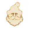 Novo Pingente de Natal Criativo Homem de Gengibre de Madeira Papai Noel Lasca de Madeira Decorativa Diy Pintado à Mão com Corda de Cânhamo