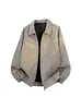 Chaqueta de moda estilo workwear con cuello alto, nueva colección otoño 2026 para hombre, chaqueta casual retro japonesa de corte holgado