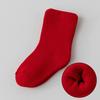 Bebés recién nacidos niños y niñas bebé bebé niños pequeños algodón peinado primavera y otoño invierno año nuevo calcetines rojos bolsa transparente venta al por mayor