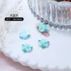 Brilhante Flor de Três Vidas Joias para Unhas Acessórios de Resina DIY Capa de Celular Agulha de Cabelo Buraco Calçado Decoração de Unha
