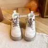 Botas Martin de Color Sólido para Niños Talla Mediana a Grande 2026 Otoño Nuevo Estilo Retro Cremallera Lateral Botas para Niños Botas Cortas para Niñas