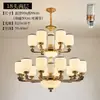 Novo lustre grande estilo chinês para vilas duplex, iluminação minimalista moderna para sala de jantar, sala de estar e mezanino em casas de construção própria