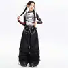 Ropa de Niña para Danza Jazz Moderna Cool Estilo Coreano a la Moda Traje de Actuación Hip-Hop Ropa Infantil de Calle para Pasarela Set de Niña Callejera