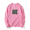 Camiseta de Manga Larga para Mujer, Estilo Nuevo de Primavera y Otoño, Cuello Redondo, Diseño de Estampado de Letras de Nicho, Camiseta Básica Versátil Casual