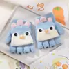 Guantes Calientes de Pollo de Dibujos Animados para Bebé Otoño e Invierno A prueba de Frío Engrosados Lindos para Niños y Niñas de Cinco Dedos Medio Dedo Tapa Abatible