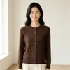 Suéter Cardigan de Punto para Mujer, Cuello Redondo, Manga Larga, Nuevo Suéter de Punto Trenzado Holgado Adelgazante para Otoño e Invierno