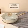 Conjunto de Panelas Transfronteiriço Panela Antiaderente Pedra Maifan Frigideira Panela de Sopa Fogão Universal Conjunto de Quatro Peças Panela de Cozinha Doméstica