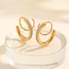 Brincos de Titânio 316L com Design Espiral Criativo, Cravejados com Diamantes CNC, Vendidos Quentes na Europa e América para Mulheres, Brincos de Luxo de Alta Qualidade e Estilosos
