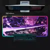 Venda Direta de Fábrica Mouse Pad Colorido Rgb Peça Única Zoro Luminoso Estilo Gamer Grande Pad para Teclado Tapete de Mesa Antiderrapante