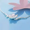 Pulsera de Plata de Ley S925 al por Mayor Moda Elegante Exquisito Diseño de Flor Pulsera de Plata de Ley Incrustada de Diamantes Pulsera de Plata para Mujer