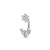 Piercings de Sobrancelha de Aço Inoxidável Moda Transfronteiriça, Piercings de Hélice, Piercings de Sobrancelha Cravejados com Zircônia, Joias de Piercing Finamente Esculpidas, Novos Estilos Feitos Sob Medida