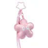 Nuevos Accesorios para Joyería DIY Cuero Tridimensional Estrella Pentagonal Cara Sonriente Llavero Colgante para Bolso Adorno DIY