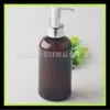 Botella de plástico marrón 250ml botella de gel de ducha botella de aceite limpiador botella de protector solar PET botella de champú botella hidráulica desmaquillante
