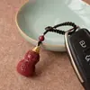 Colgante de Calabaza de Cinabrio Se Puede Abrir Botella Hueca para Sostener Arena Púrpura Dorada Bajo Contenido Llavero Colgante de Collar Baifu