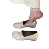 Versión de Cuero Suave~Mocasines Simples Estilo Francés para Mujer, Mocasines de Medio Uso sin Cordones Fáciles de Poner con Aumento Oculto de Altura, Zapatos Simples de Cuero Suave, Modernos