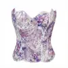 Ropa exterior de moda sexy irregular de encaje hueco estilo popular europeo y americano transfronterizo, top multicolor estilo tubo corsé